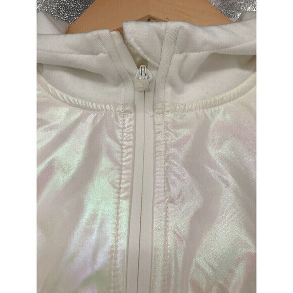 Zara Kids Toddler Girls "Just Be Wonderful" White Hoodie | Size 8 | Front Zipper - Picture 4 of 9